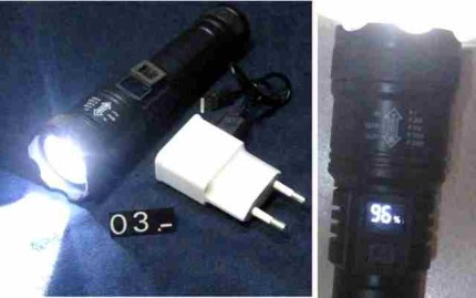 03 LINTERNA USB INDICADOR CARGA